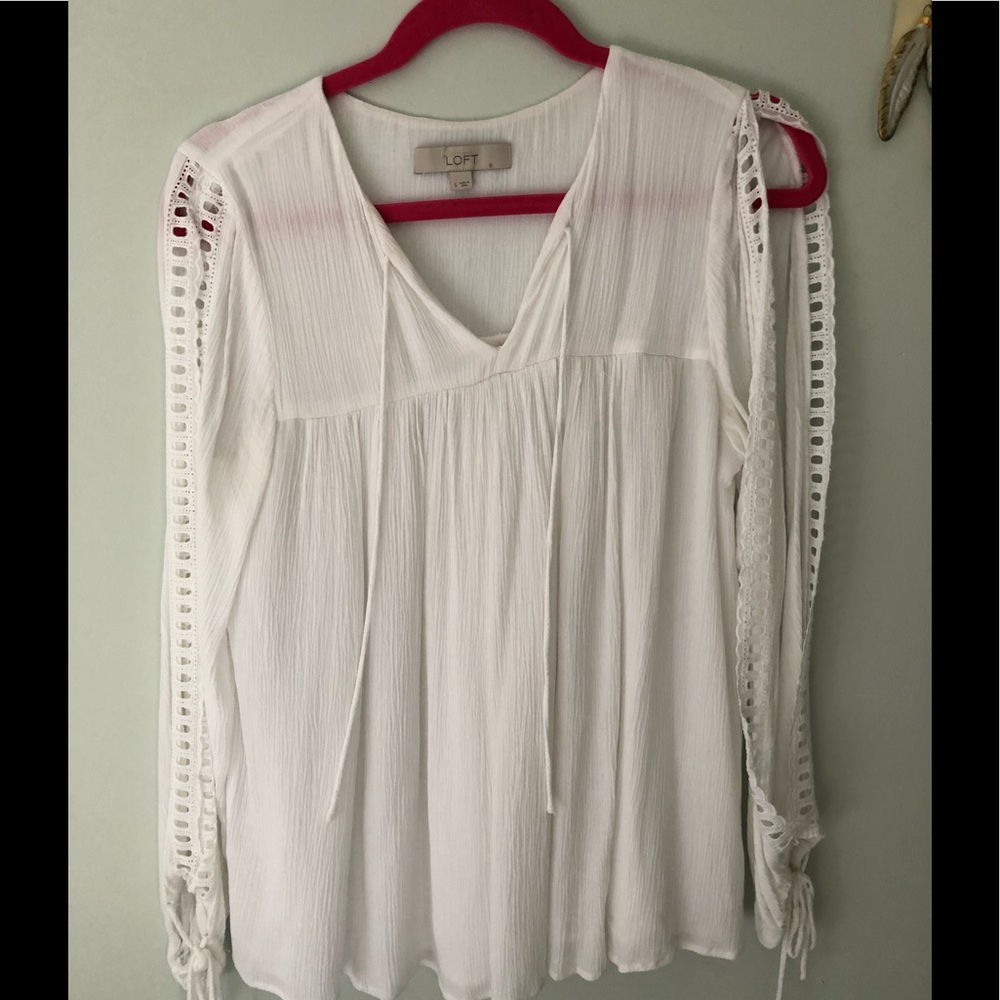 Lift open sleeve peasant blouse